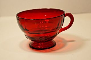 Vintage Martinsville Moondrops Ruby Red Cup