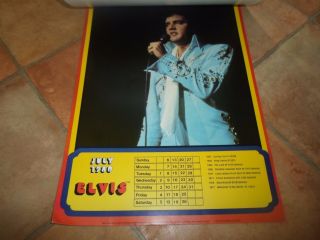 Large Vintage Elvis Presley Official Calendar 1980 17 " X 12 " Ring Bound