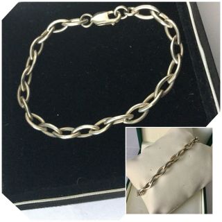 Vintage Jewellery Stunning Fine Silver 925 Open Chain Link Bracelet 10g