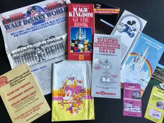 Vintage Assortment E Disney World 1980’s (11 Items) Guides Booklets Flyers Etc