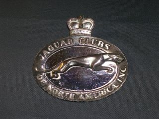 Vintage Jaguar Clubs Of North America Car Badge Auto Club Emblem