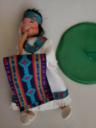 Annalee Mobility Doll Vintage Thanksgiving Native American Indian Girl