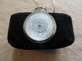 Vintage Swiss Made " Sparkle " Lucerne Mechanical Wind Up Necklace Pendant Watch