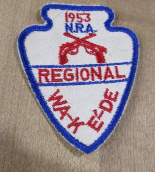 1953 Nra Regional Wa - K E - De Shooting Patch National Rifle Association