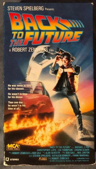 Back To The Future (vhs,  1986) Mca 1st Release Vintage Retro