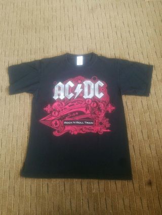 Vintage Ac/dc Concert T Shirt Mens Medium Rock N Roll Train Tour Black 