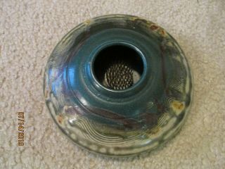 Vintage Glazed Pottery Flower Vase Frog Signed By Artist Southwestern Style
