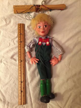 Vintage Hansel Pelham Puppet Marionette 12 " Tall Sl1