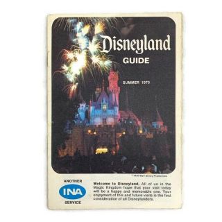 Vintage Summer 1970 Ina Disneyland Disney Guide Map Walt Disney Productions