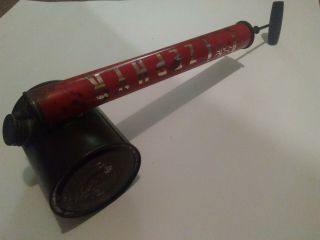 Vintage Metal Pump Style Bug Sprayer With Wooden Handle (zephyr)