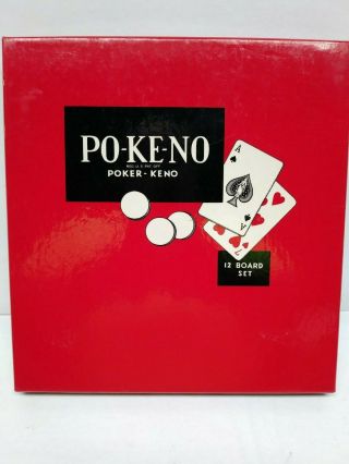 Vintage Po - Ke - No (poker - Keno) Board Game