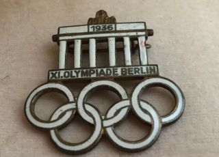 Vintage 1936 Visitors Badge To The 1936 Berlin Olympics