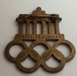 Vintage 1936 Visitors Badge to the 1936 Berlin Olympics 2