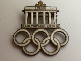 Vintage 1936 Visitors Badge to the 1936 Berlin Olympics 3