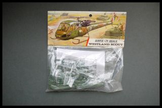 Airfix 1/72 Scale Westland Scout Helicopter Vintage Model Red Stripe Bag Kit