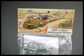 AirFix 1/72 Scale Westland Scout Helicopter Vintage Model Red Stripe Bag Kit 2