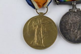 Vintage WW1 MEDAL Pair w/ Ribbons Named 82973 Private I.  E.  Cross RAF 6