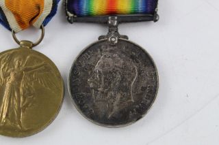 Vintage WW1 MEDAL Pair w/ Ribbons Named 82973 Private I.  E.  Cross RAF 7