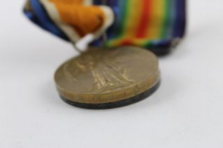 Vintage WW1 MEDAL Pair w/ Ribbons Named 82973 Private I.  E.  Cross RAF 8