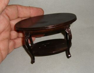 Vintage Dollhouse Sonia Messer Columbia Carved Leg Oval Table