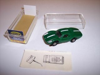 Vintage 1960s Aurora Thunderjet 1376 " Green " Porsche 906 904 T - Jet Ho Slot Car
