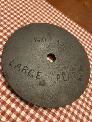 Vintage Large Plate No.  35 for Enterprise Sausage Stuffer Lard Press 3