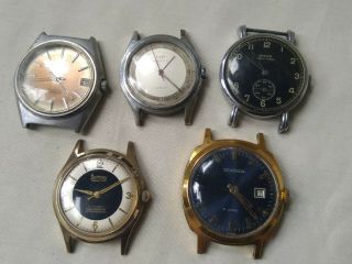 Vintage Gents Watch Joblot With Faults