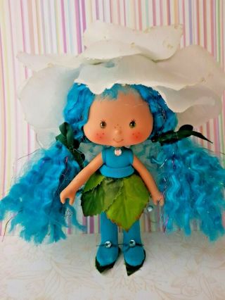 Vintage Strawberry Shortcake Doll Ooak Forest Fairy Custom Elf Long Blue Hair
