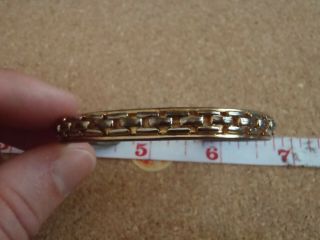 Vintage Sterling Silver Cuff Bracelet With 24k Gold Electroplate