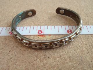 Vintage Sterling Silver cuff bracelet with 24k gold electroplate 3