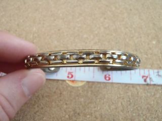 Vintage Sterling Silver cuff bracelet with 24k gold electroplate 5