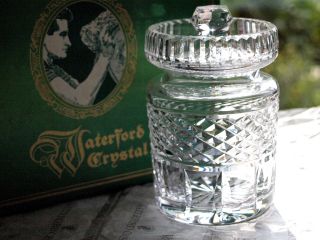 Waterford Crystal Castlemaine Jar Jam/jelly Condiment With Lid Vintage