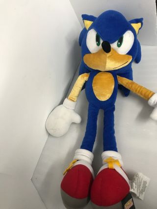 Sonic The Hedgehog Stuffed Plush Sega Game Character Toy 24” Tall Vintage
