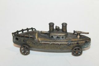 Cast Metal Simon & Rivollet Vintage Battleship Penny Toy Made In France