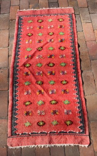 Vintage Hand Made Hand Woven Wool Prayer Rug Middle Eastern Tribal