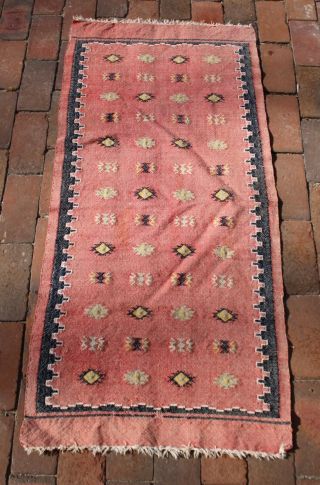 Vintage Hand Made Hand Woven Wool Prayer Rug Middle Eastern Tribal 3