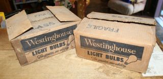 20 Boxes Of Antique Vintage Westinghouse Lightbulbs Bulbs Red Christmas 10 Watt