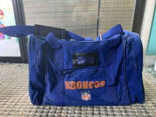 Rare Vintage Starter Denver Broncos Duffle Gym Bag 80s Retro Blue Nfl