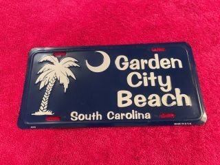 Vintage Garden City Sc Booster License Plate Tag Topper South Carolina