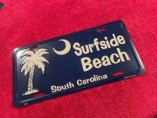 Vintage Surfside SC Booster License Plate Tag Topper South Carolina 2