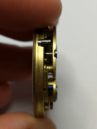 Vintage English Pocket Watch Movement - Retailed by D.  Glasgow London 4