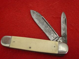Vintage Camillus Usa Made 4 - 1/4 " 23 2 Blade Equal End Jack Knife