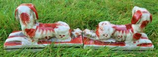 Vintage STAFFORDSHIRE Style DOGS,  Sitting - Hand Painted,  Figurines 3