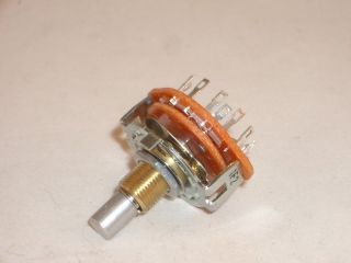 Ced P - H392 Rotary Switch 2 Pole 6 Position Mbb Shorting 1/4 " Shaft Vintage Radio