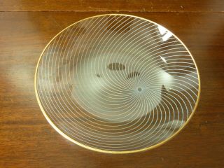 Chance Glass Swirl Shallow Dish Fruit Bowl 7.  75in 19.  5cm Margaret Casson Vintage