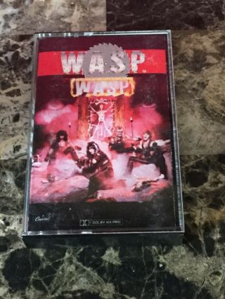 Vintage 1984 W.  A.  S.  P.  Heavy Metal Cassette Tape Debut Album Wasp