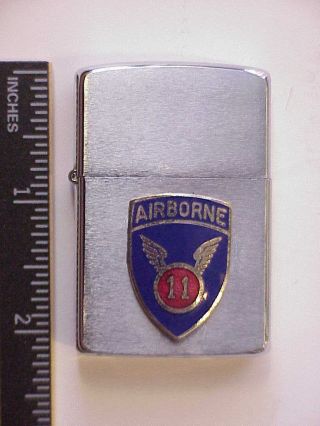 Vintage 1986 Zippo Lighter 11th Airborne Insignia