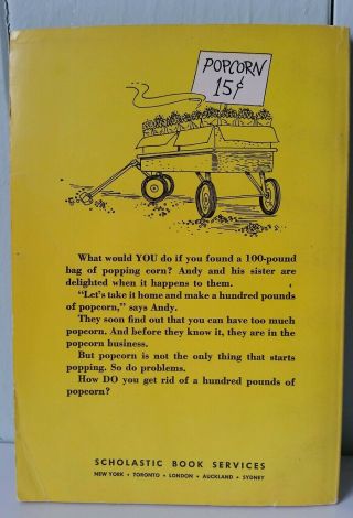100 Pounds of Popcorn by Hazel Krantz 1961 Scholastic TX 635 Vintage 5th Printg 2