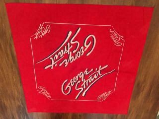 Vintage George Strait Concert Red Bandana Country Music Cowboy