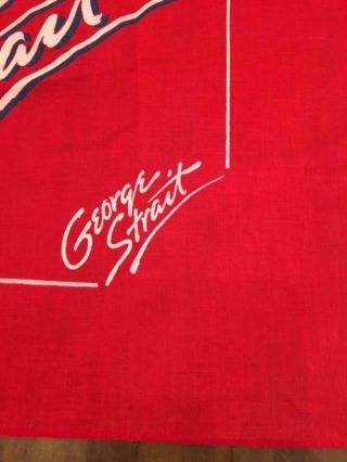 Vintage GEORGE STRAIT Concert Red Bandana Country Music Cowboy 2